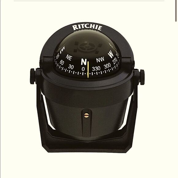 NWT! Ritchie Navigation B-51 Explorer, Bracket Mount, Black Marine Compass. - Picture 1 of 7